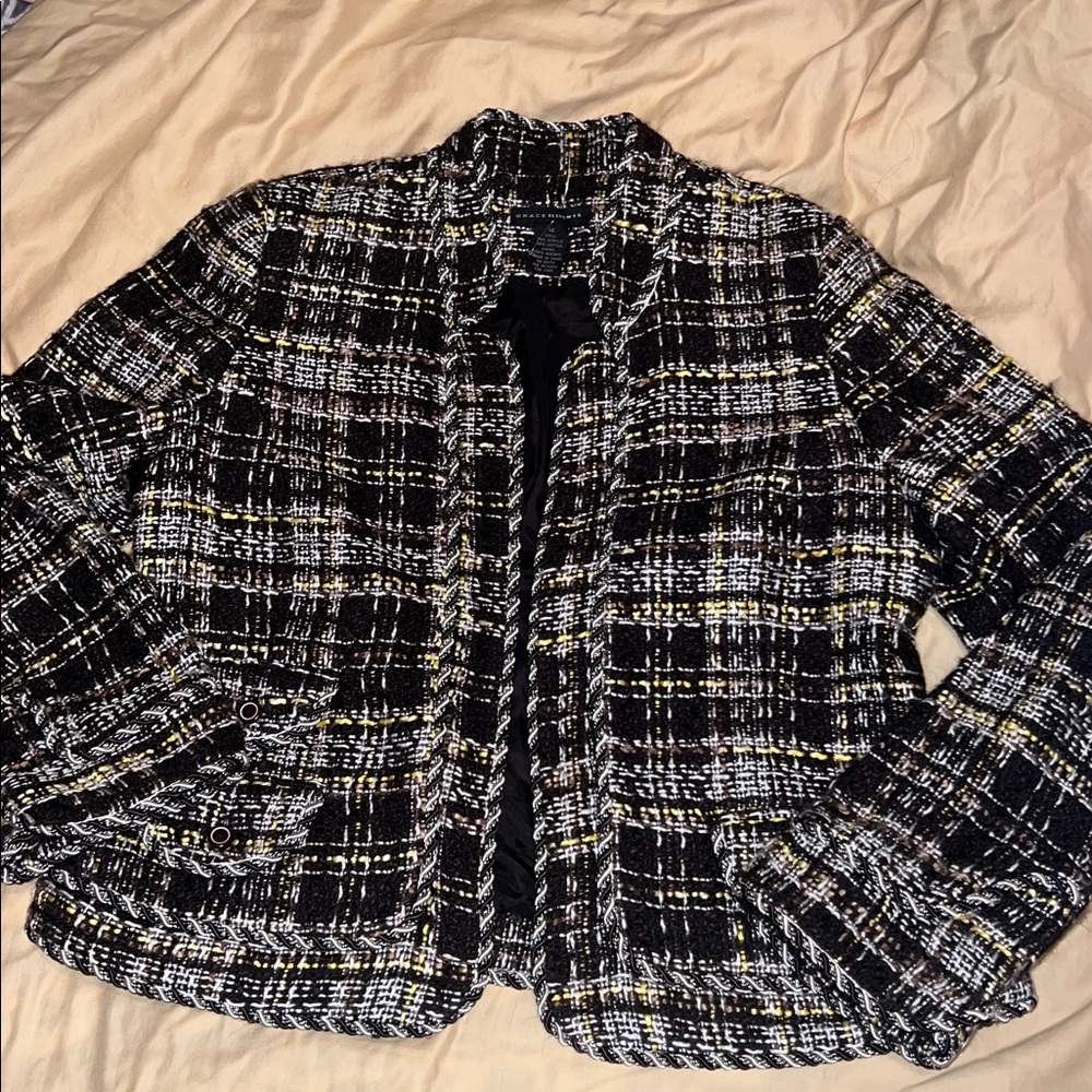 Grace Elements Tweed Suit Blazer Jacket Size 14 - image 1